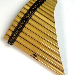 Handmade 15 Pipes Natural Bamboo Pan Flute Tunable 