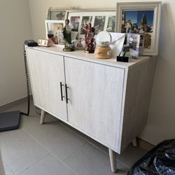 Grey Wood Accent Cabinet