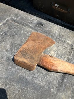 Vintage Antique Collins axe head & handle