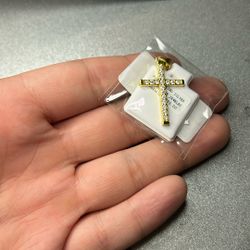Moissanite S925 Gold Cross