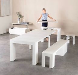 Transformer Table Extendable 3-piece Dining Set