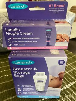 Breastmilk storage bags & nipple cream