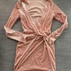 Pink Velvet Dress Size Small