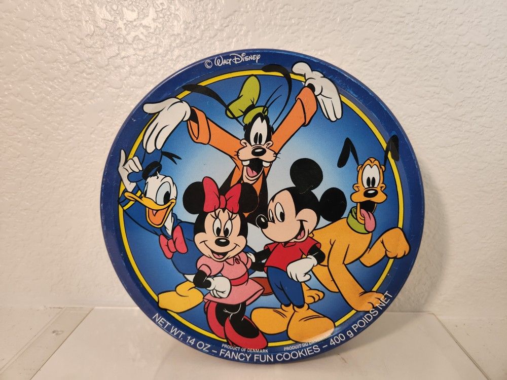 WALT DISNEY FANCY FUN COOKIES TIN CONTAINER