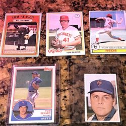 LOT- TOM SEAVER 1970 /72 /78 /79/ 83 TT NM BASEBALL CARDS