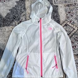 Women’s white and pink north face jacket. Original Price 120$