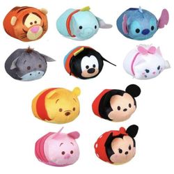 Disney Micromallows Mystery Squad Set - Bundle with  5 Disney Mini Squishmallows Blind Plush Capsules Plus Stickers |