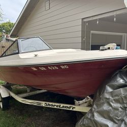 14’ Bayliner, Rebuilt 50hp Mercury outboard, Title in hand