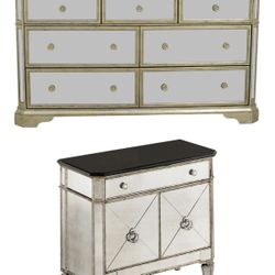 MACYS Marais Mirrored Dresser & Nightstand