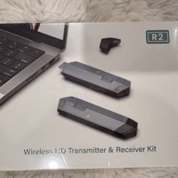 Wireless HDMI Transmitter and Receiver, 4K Decode 1080P@60Hz Ultra HD Video Output, Plug&Play 5G/2.4G for Video and Audio to Monitor from PC/Projector