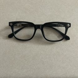 Black and Silver Chrome Hearts Glasses