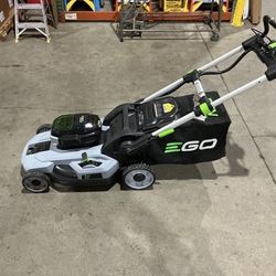 Used EGO Mower With Bag, 2.5Ah Battery, And Standing Charger