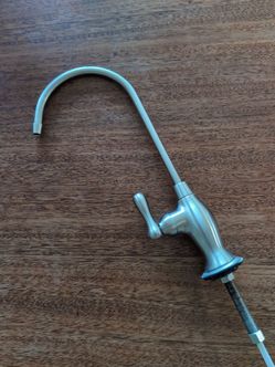 Brushed nickel, drinking water faucet