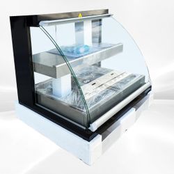 NSF Warmer Curved Front Open Glass Heated Display Case HWC-2PD
