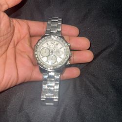 GUESS Moissanite Stainless Steel Watch