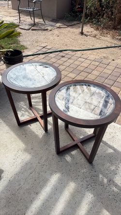 Wooden Glass Side Table