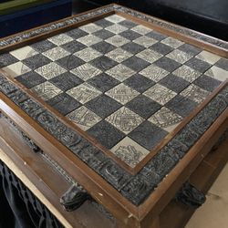 Mayan style wooden Chess set 