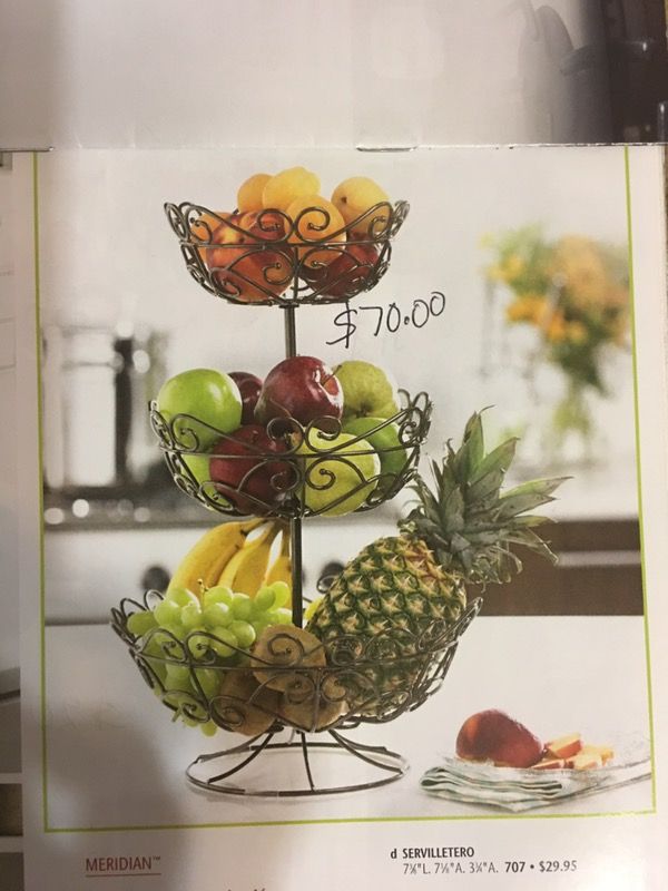 Frutero de 3 niveles nuevo de princess House