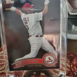 Albert Pujols 2011 Topps Walmart Exclusive Black Bolder Parallel Card 