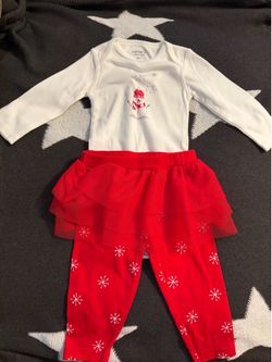 Christmas baby girl set