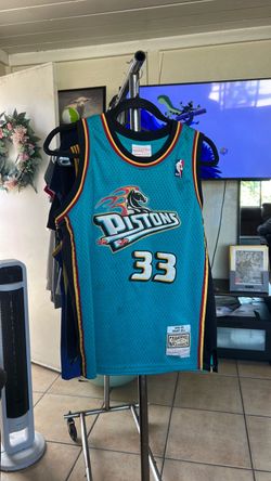 Grant Hill #33 Pistons Mitchell & Ness Teal Jersey Youth L 14/16
