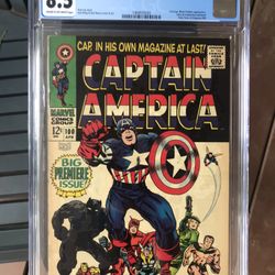 Captain America #100 (1968) CGC 8.5 — 1st Issue (continued From TOS) Black Panther