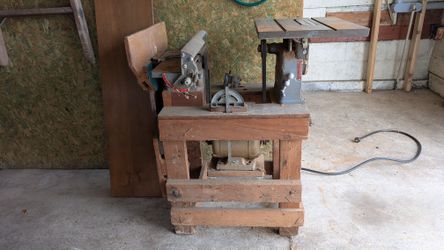 Vintage Delta Rockwell 4" Jointer + Homecraft 8" Table Saw — 1HP Craftsman Motor