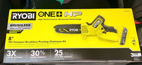 RYOBI ONE+ HP 18V Brushless 8 in. Cordless Battery Pruning Mini Chainsaw