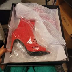 Red INC Peep Toe Heels