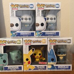 Pokemon Funko 5 Bundle - Bulbasaur, Pikachu, Munchlax & 2x Oshawott