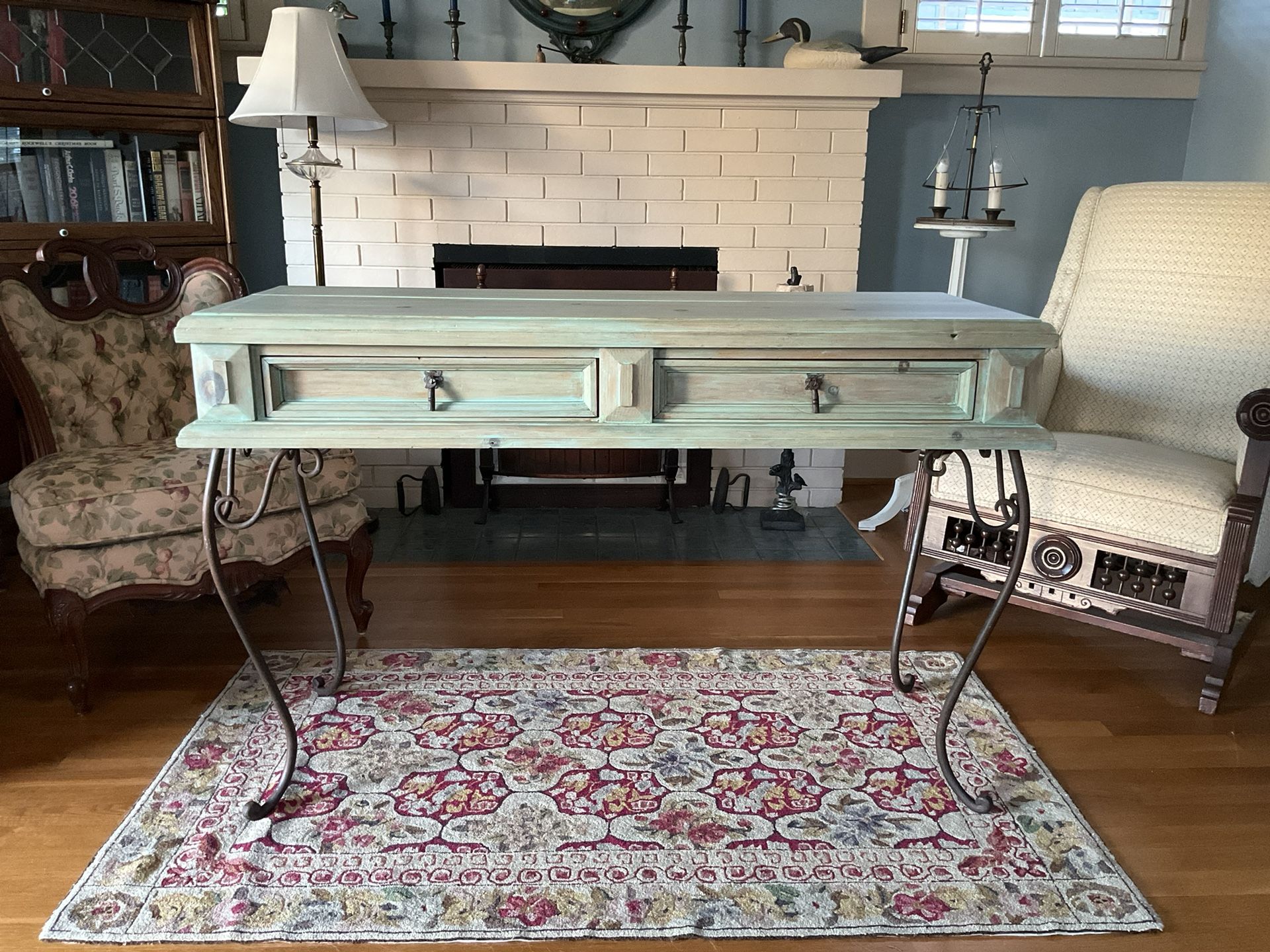 Rustic Mexican Style Entry / Sofa Table / Console / Desk 2 Drawer
