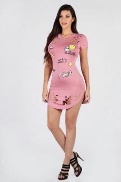 Short Sleeve t-shirt Tunic Dress