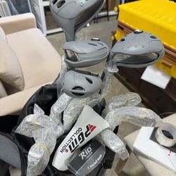 NEW-PGM Men's Complete Golf Club Sets - 12 Pieces - 3 Wood (#1,3,5), 1 Hybrid (#4H), 6 Irons(#5,6,7,8,9,PW), 1 Sand Wedge (52°), 1 Putter - Golf Stand