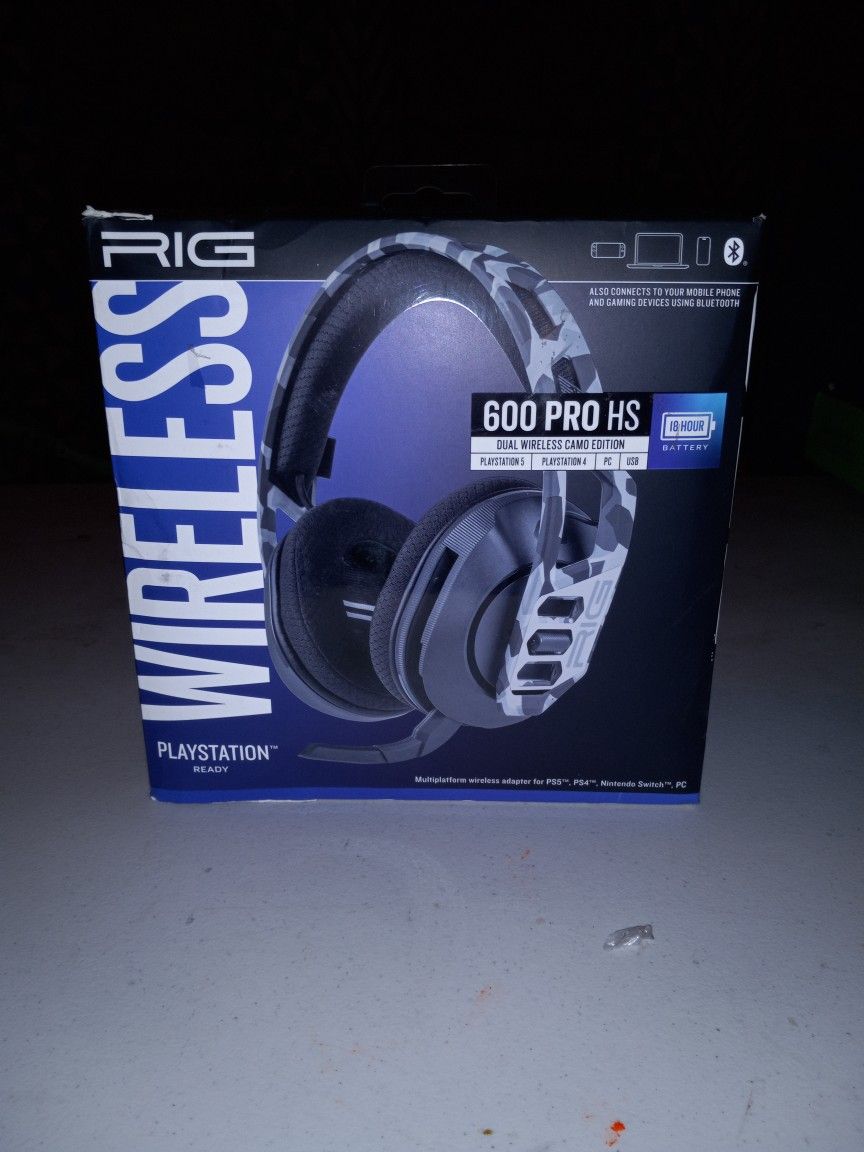 RIG - 600 Pro HX Dual Wireless Gaming Headset with Bluetooth & Dolby Atmos 3D Audio for Xbox, PlayStation, Nintendo Switch, PC - Black