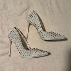 Steve Madden gold spike heels