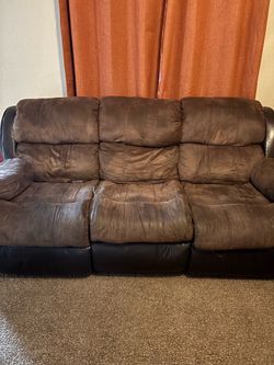 Recliner love seat and sofa