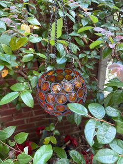 Hanging Jeweled Ball Candle Holder