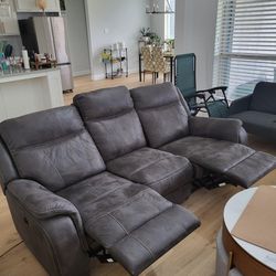 Electric Recliner 3 Seater Sofa - Rarely Used