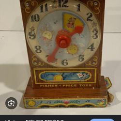 Vintage Clock Fisher Price Toy