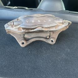 Left Black Rear Brake Caliper And Pads Tesla Model S 