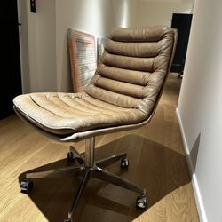 Rolling Leather Desk Chair