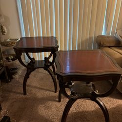 Leather Top End Tables