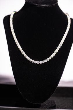 24” × 5mm Iced-Out Tennis Chain
