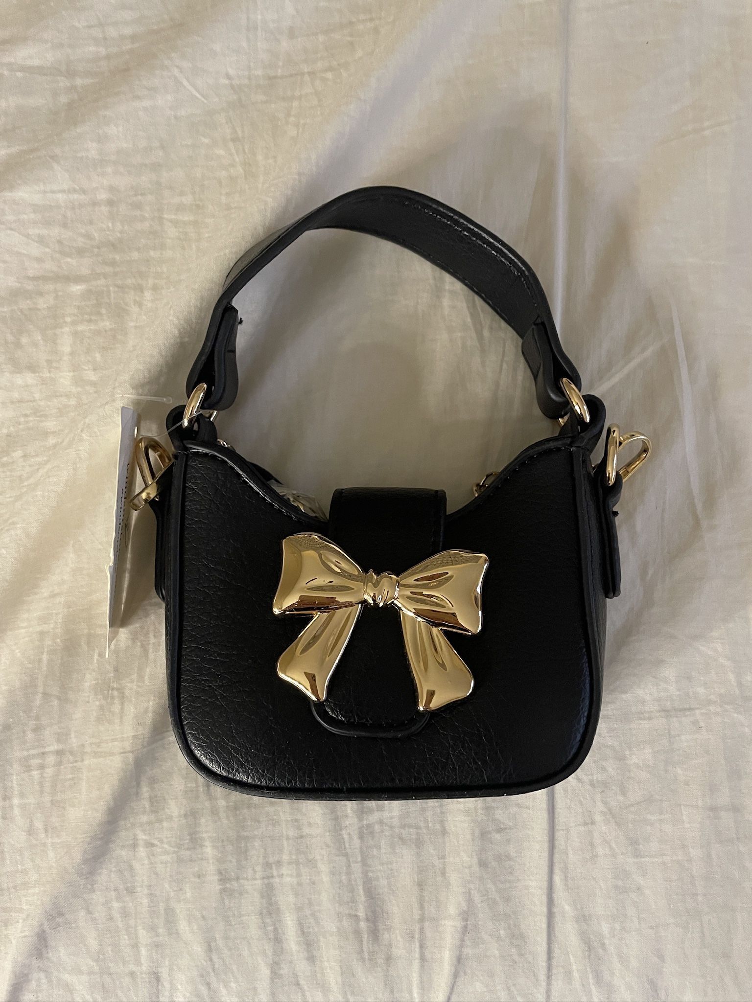 Black Micro Bow Bag