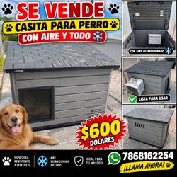 Casita para perro con aire acondicionado