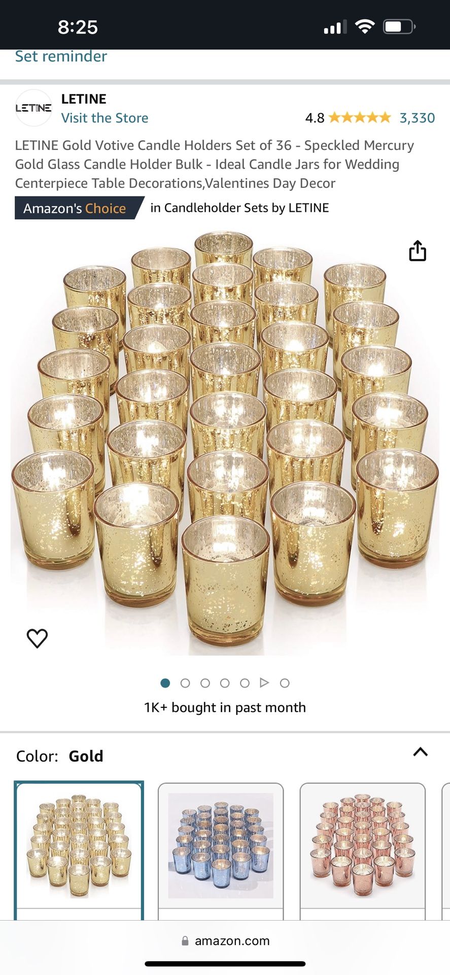Gold Candle Holders