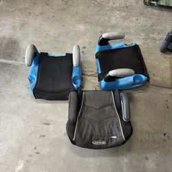 Three booster seats
