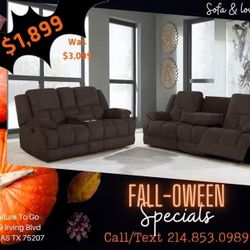 Chocolate Sofa And Loveseat Recliners ( Ask For Jose) 