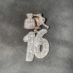 15ct. Natural Diamond Pendant 