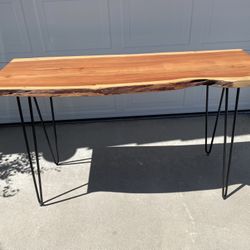 Live Edge Natural Solid Wood Sofa/Console Table
